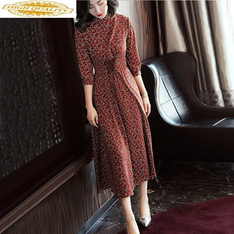 Spring Summer Dress Women Clothes 2020 Korean Vintage Printing Long Beach Women's Dresses Boho Bandage ZT2060 | Женская одежда