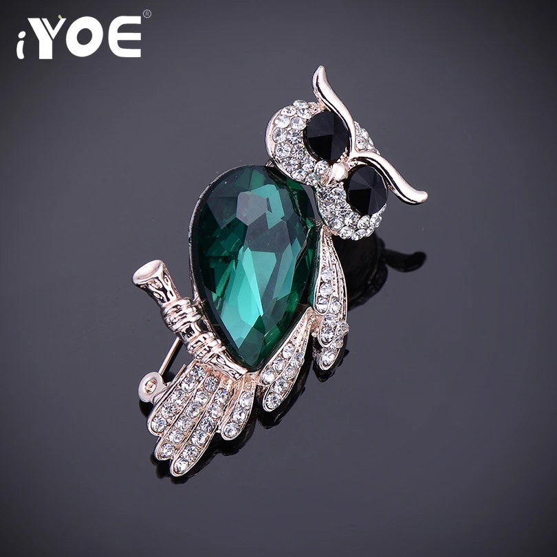 IYOE винтажная антикварная сова золотого цвета брошь для женщин большие