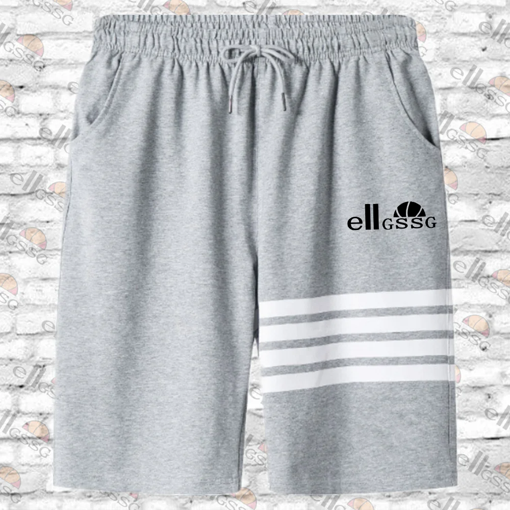 

Men's summer sports shorts solid color striped letter printing casual fashion brand sports men's fitness exercise jogging shorts