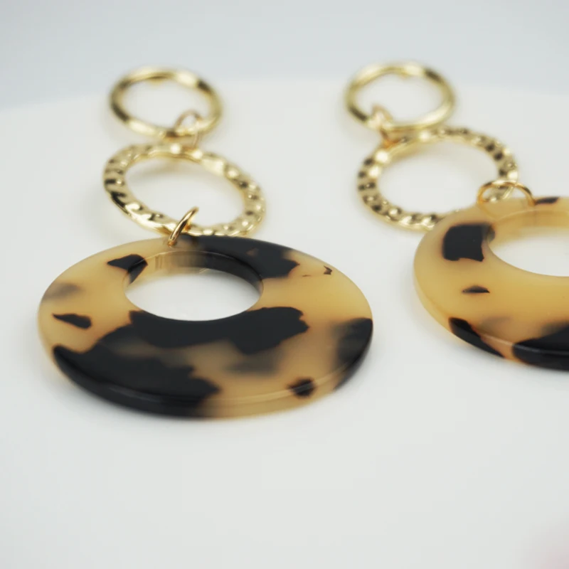 Женские леопардовые акриловые серьги M &amp G модные длинные серьги-гвоздики с