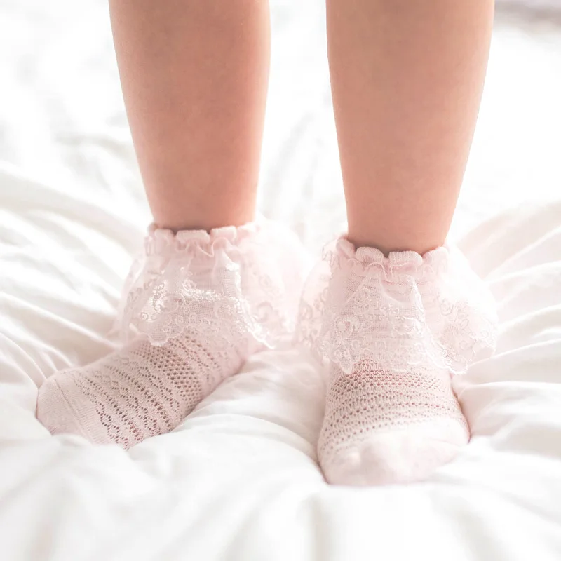 2020 осенние носки для маленьких девочек кружевные принцесс однотонные чистые
