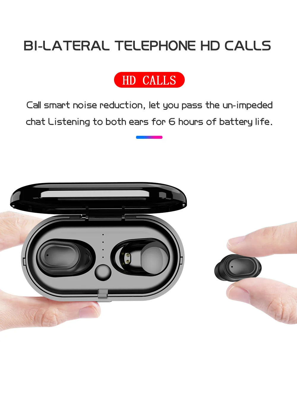 TWS Bluetooth 5 0 наушники с двумя ушами мини беспроводные HI FI Встроенный микрофон