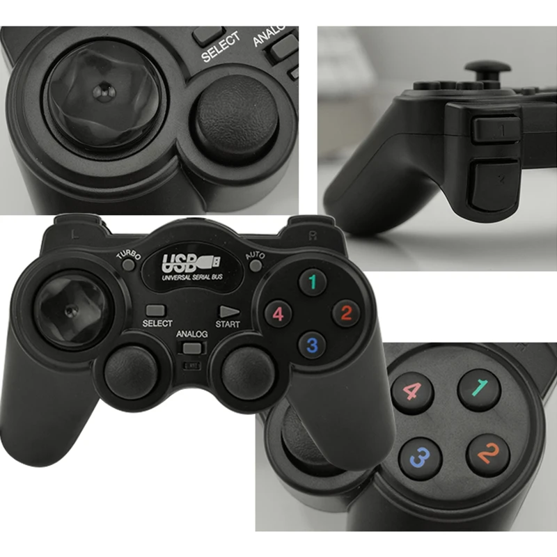 Проводной USB2.0 Shock PC геймпад джойстик многофункциональный контроллер игровой