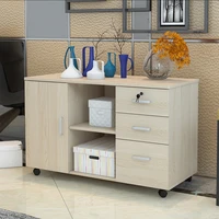 wooden office file cabinet mobile floor low cabinet storage dataactivity cabinet with lock drawer storage