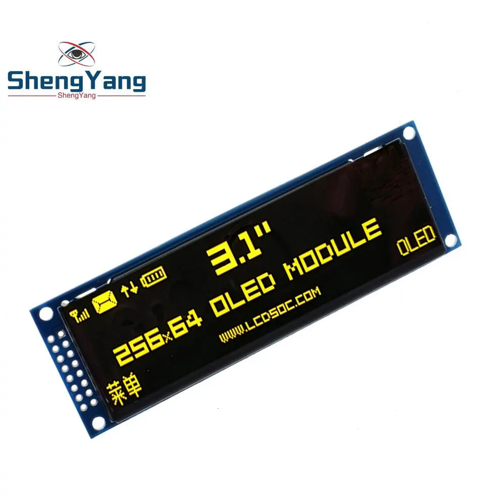 ShengYang настоящий oled-дисплей 3,1" 256*64 25664 точек Графический ЖК-модуль дисплей экран LCM SSD1322 контроллер Поддержка SPI