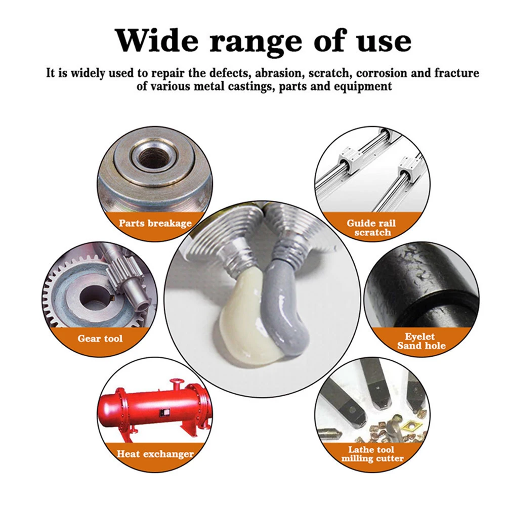 

2Pcs AB Metal Repairing Adhesive Super Glue Iron Steel Auto Radiator Water Tank Special Leakage Plugging Welding Glue 20/50/100g