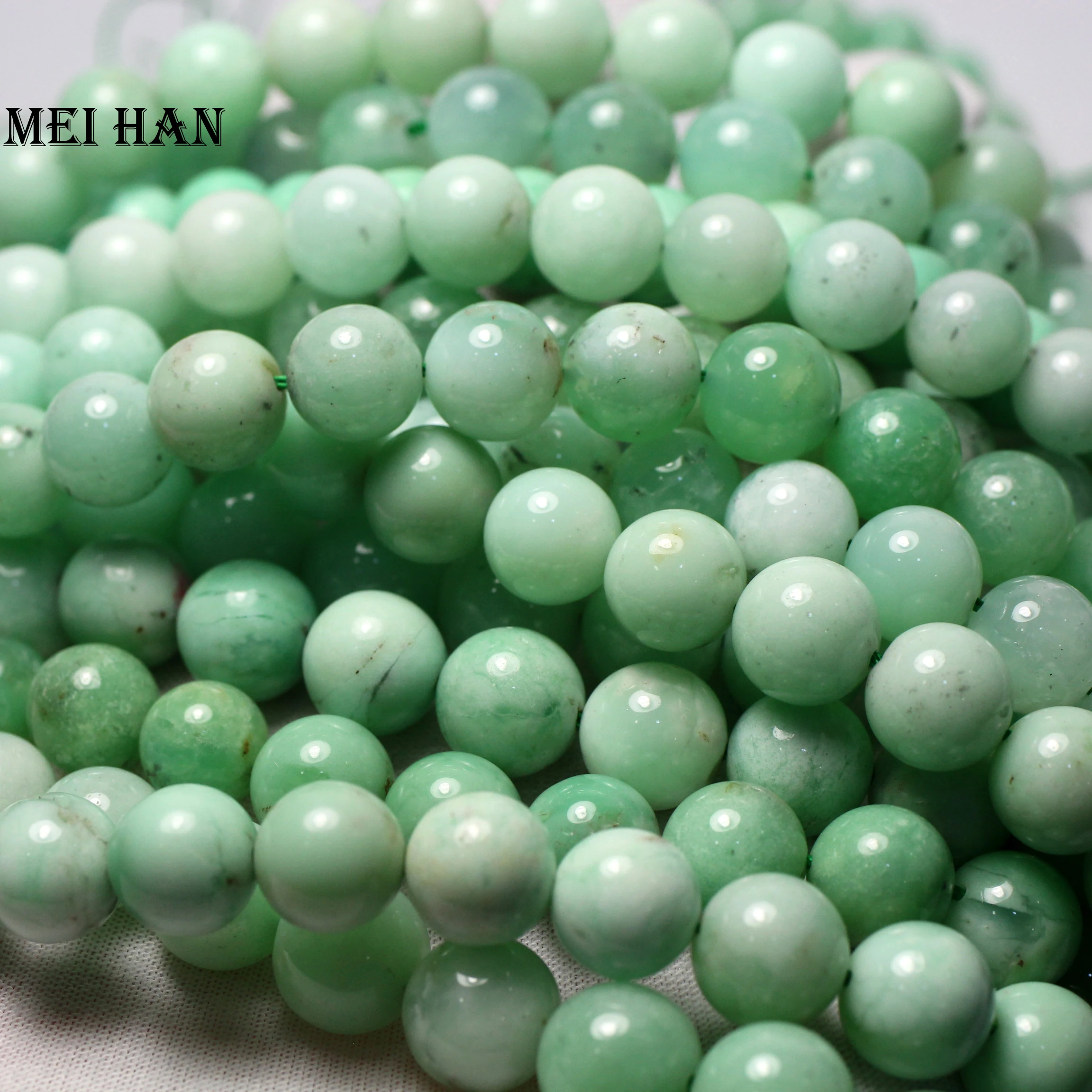 Meihan (1 нить/набор) 10 8 мм натуральный низкая цена Chrysoprase Гладкий Круглый бисер