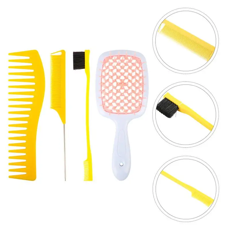 

4pcs Hair Combs Fine Good Durable Plastic Combs Hairstyling Comb Set Hairdressing Comb Hairstyle Comb