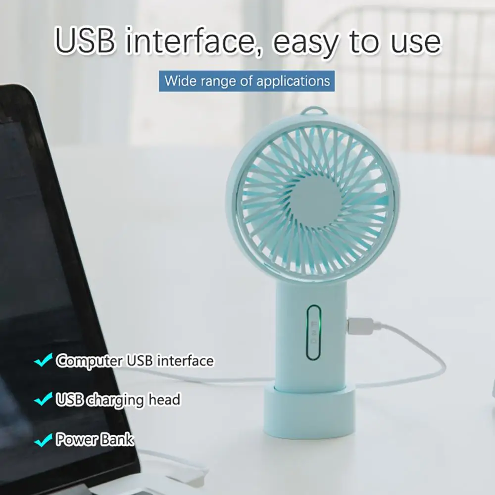Летний 3 скоростной простой милый USB Перезаряжаемый мини-вентилятор для школы