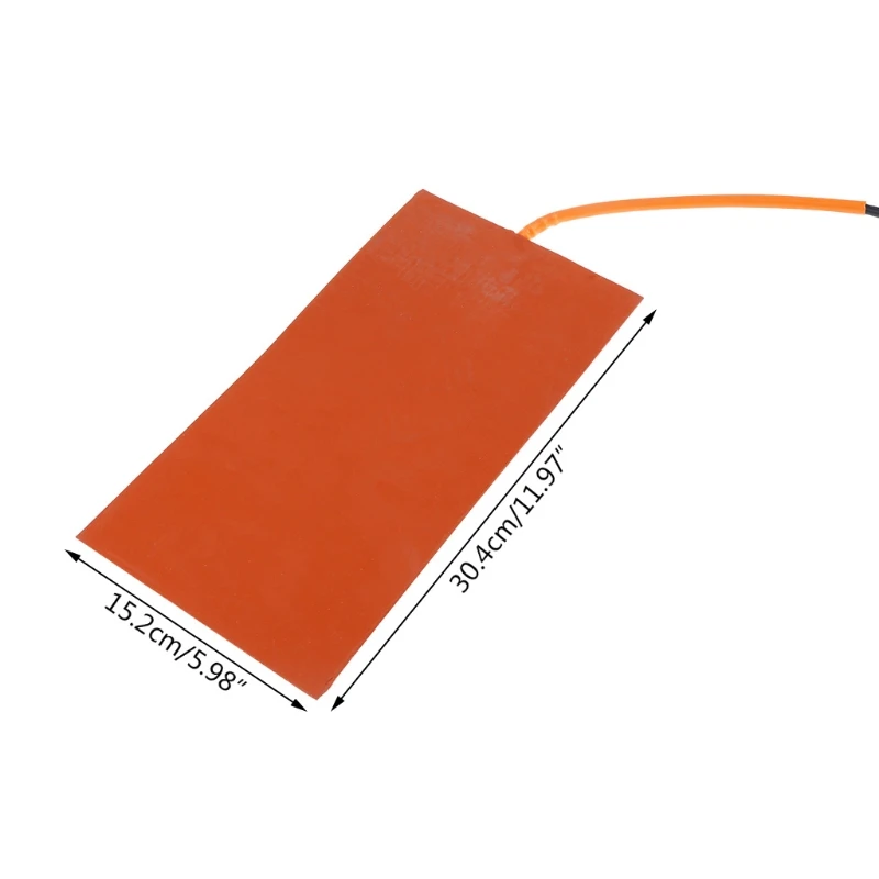 

Silicone Heated Pad 152X304mm Heating Plate Mat 100W 12V for Pizza Hot Food Delivery Bag Mat Heating