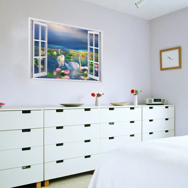 

Landscape Fake Window TV Sofa Background Decorative Wall Stickers