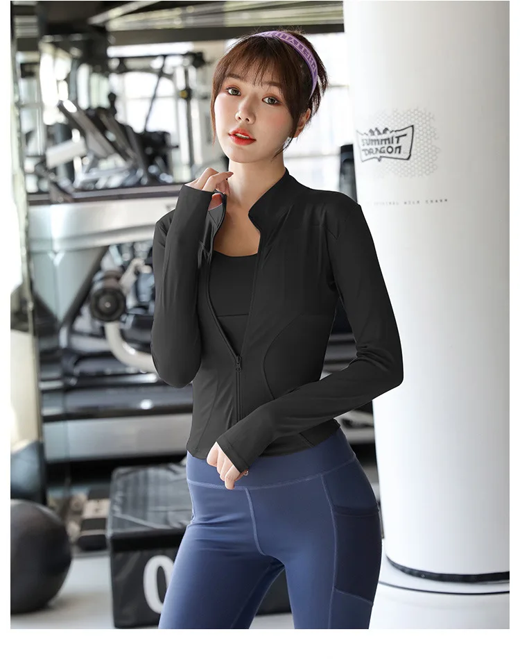 

ygspts Fitness Long Sleeve European Hot Style Running Large Size Stretch Tights Yoga Clothing Women Workout Top