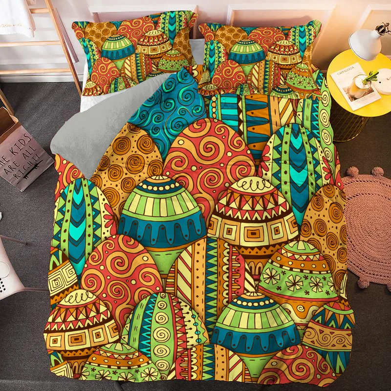 Модный комплект постельного белья с мультяшным 3D принтом на Пасху Детский