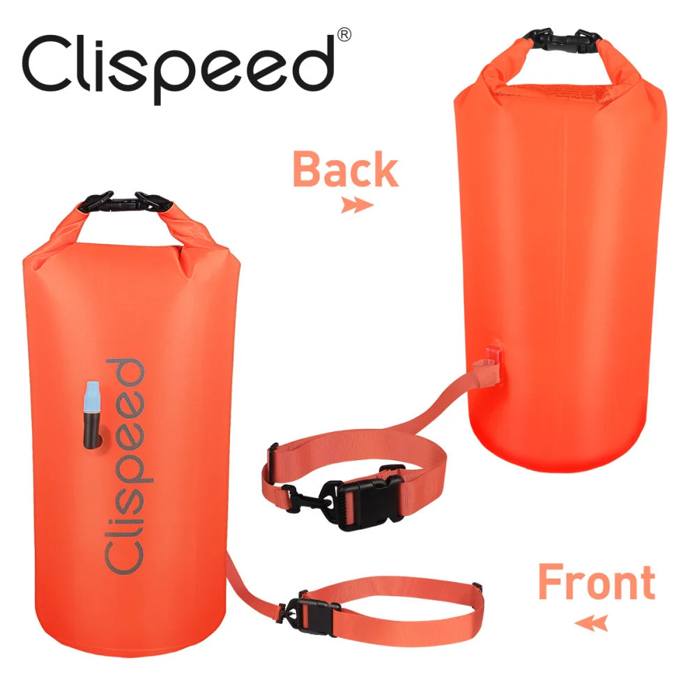 

Clispeed Multipurpose Swim Float Safety Float Storage Bag for Swimmers Triathletes Snorkelers Surfers (Orange)