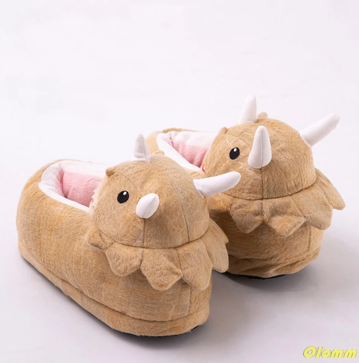 

Unisex 3D Animal Style Slippers 2021 Winter Warm Short Plush Indoor Floor Home Slipper Cute Beautiful Peacock Slippers