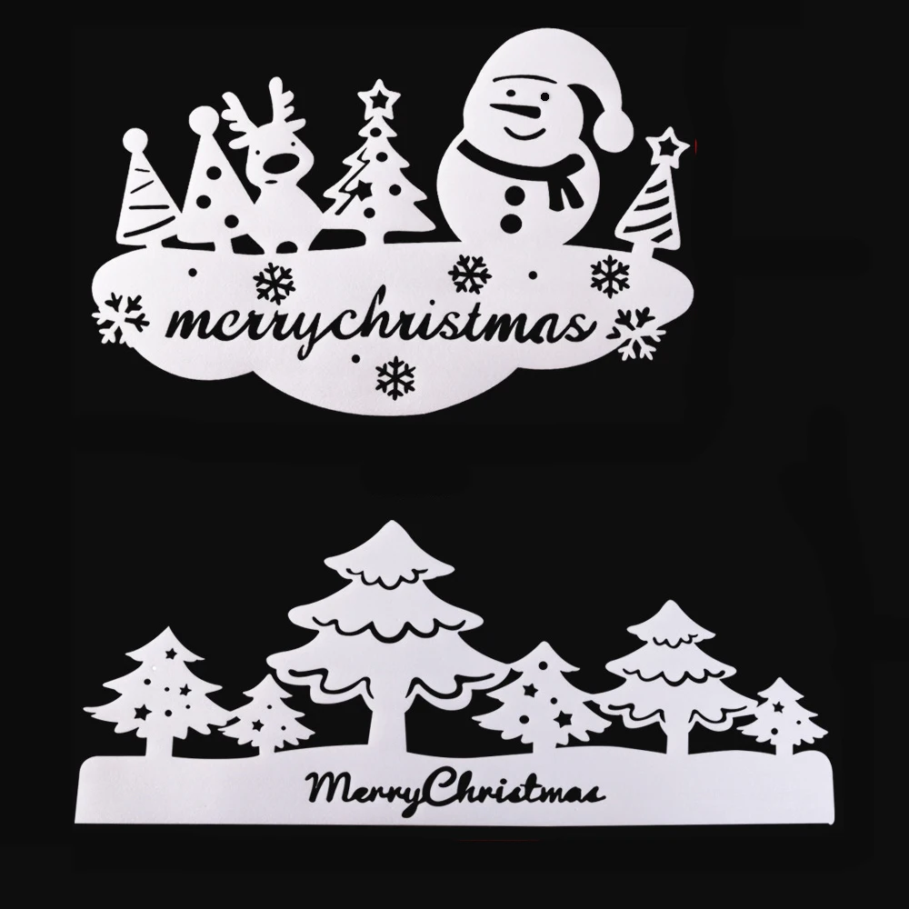 2 шт./компл. Пена Рождественский Декор Рождественская елка Санта Клаус Наклейки