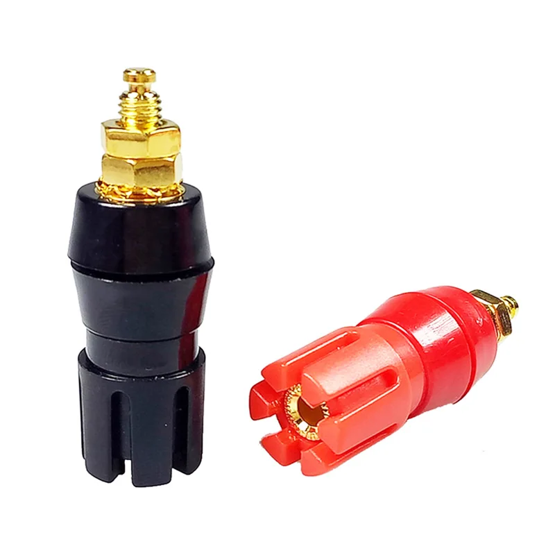 Позолоченная клемма для колонок 100 шт./лот 4 мм разъем типа банан 5 пар красный +