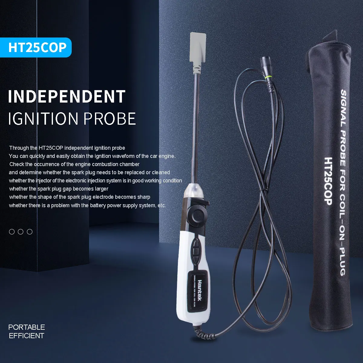 Форма сигнала Зажигания Автомобильного Двигателя Hantek HT25COP с осциллографом на