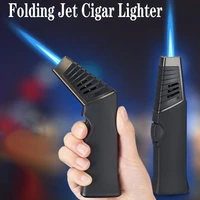 new foldable elbow gas torch gun lighter windproof cigar lighter jet kitchen baking outdoor bbq lighter gifts for men gadgets