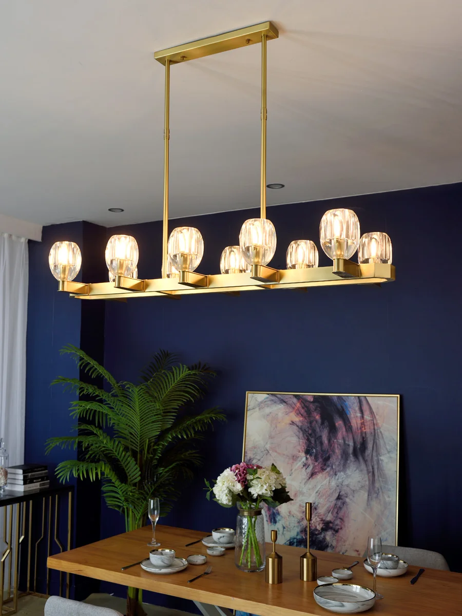 

All-copper post-modern chandelier model room club hotel restaurant light luxury art crystal chandelier