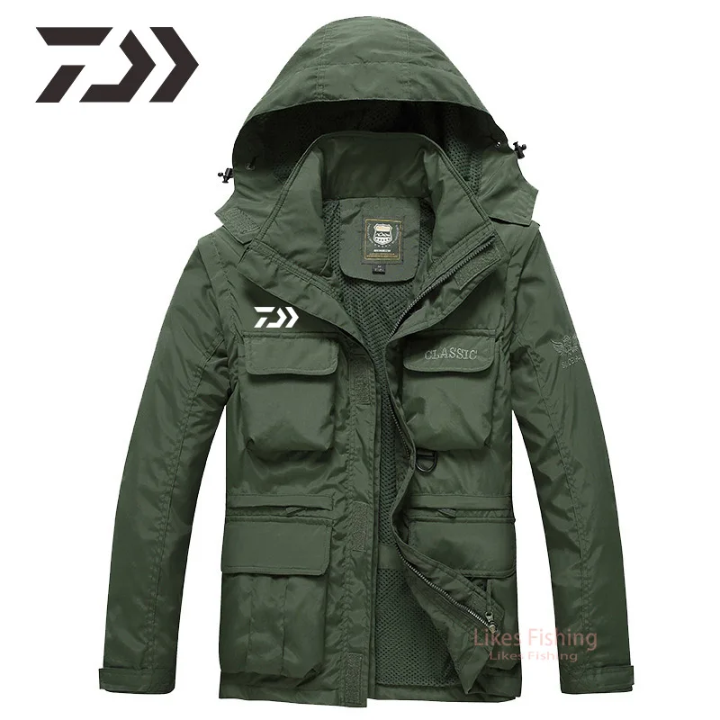 

Рыболовная куртка Daiwa со съемным рукавом, одежда для рыбалки Daiwa, водонепроницаемый жилет для рыбалки, тонкое пальто, одежда для улицы, одежд...