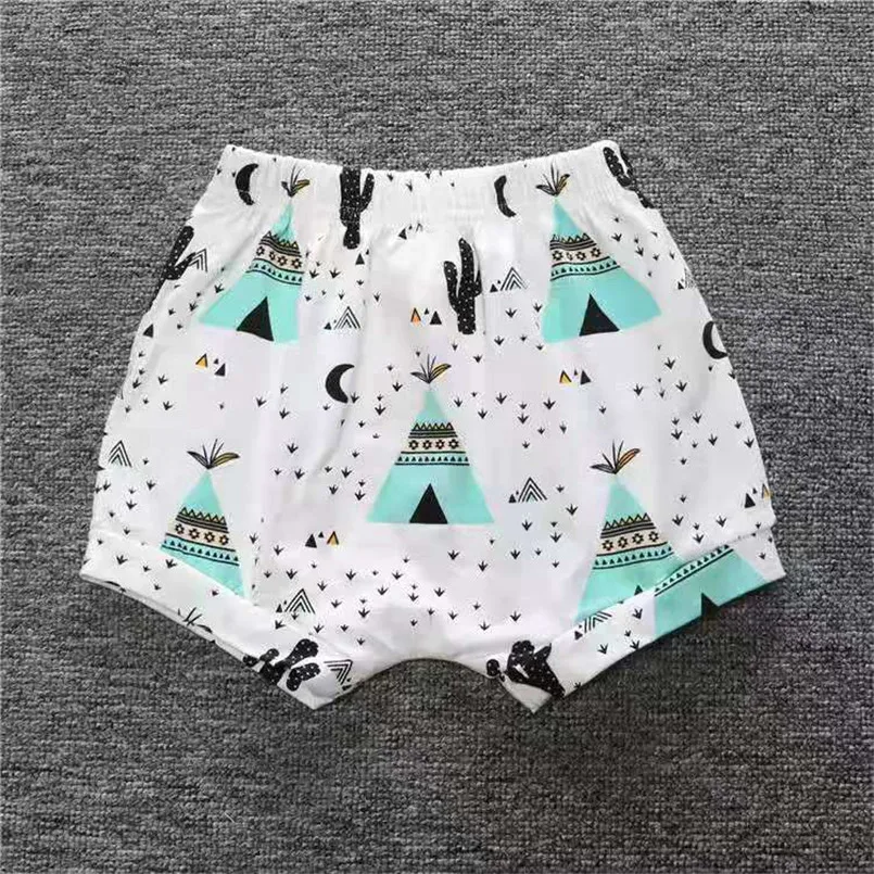 Летние хлопковые штаны для новорожденных мальчиков и девочек свободные