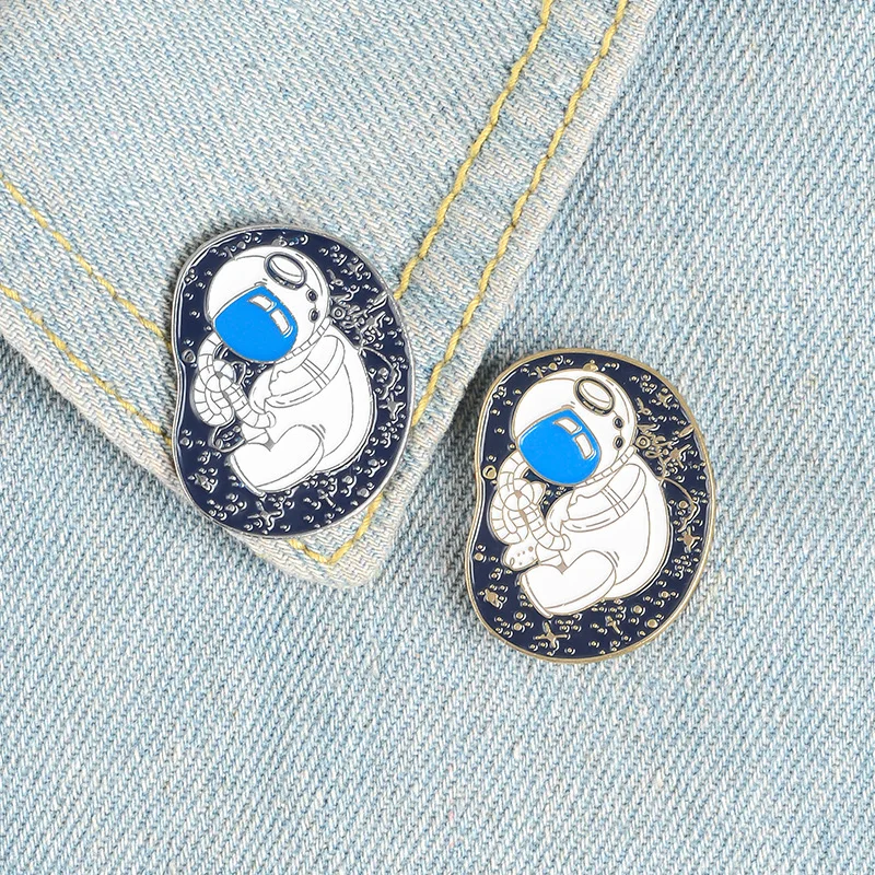 Космические астронавты путешествия эмалированная булавка специальное издание