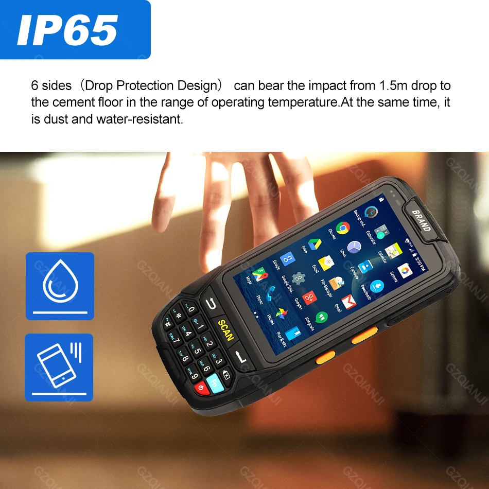 Android 7 0 PDA POS портативный терминал поддержка GPS GPRS Wifi Bluetooth 4G Mobile 1D 2D считыватель
