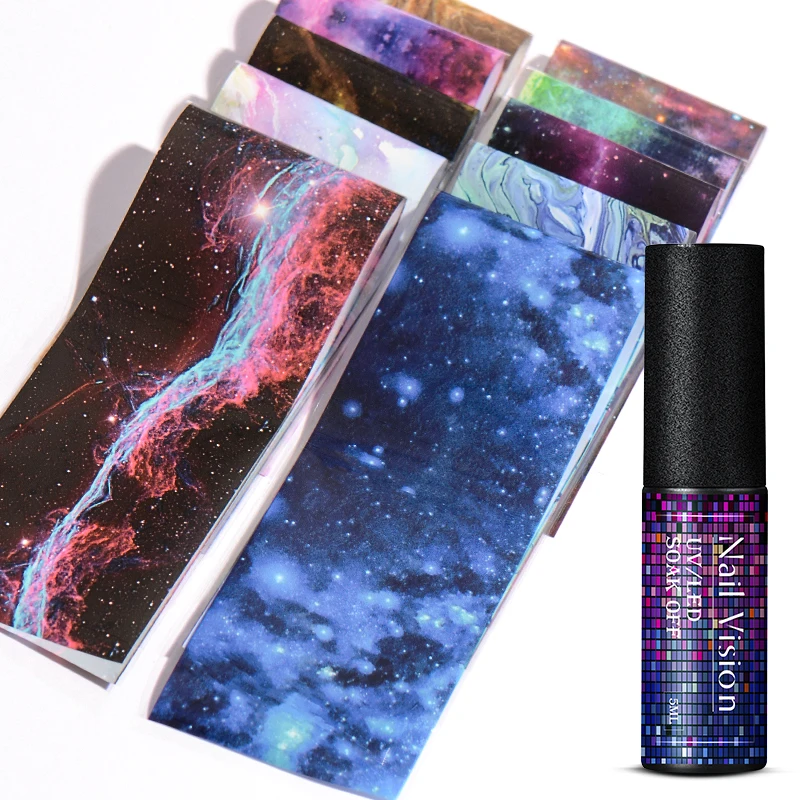 5 мл Фольга для ногтей клей наклеек звездное небо Набор переноса УФ-гель