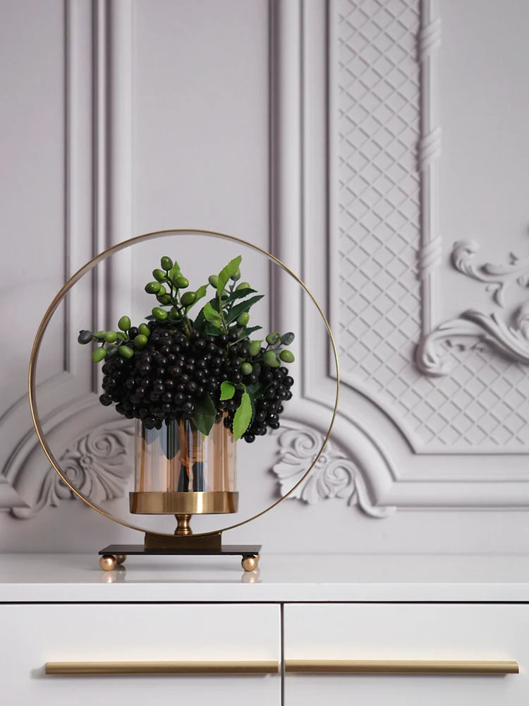 

European Style Vases Metal Art Vintage Luxury Vases Aesthetic Elegant Vases Creative Living Room Floreros Home Decor DI50HP