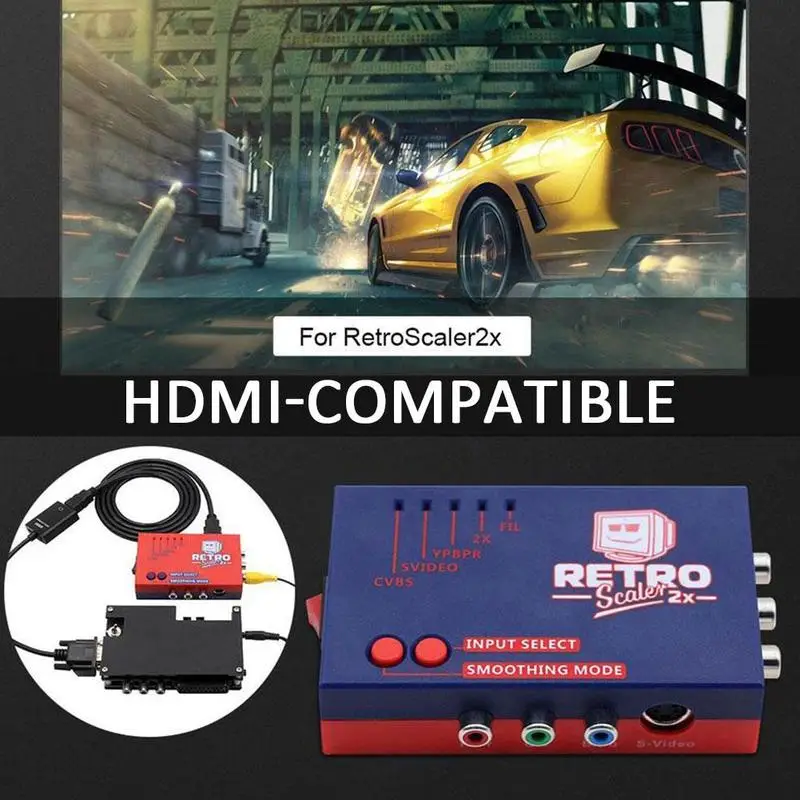 Устройство для подключения ретро-консолей AV/HDMI Bitfunx RetroScaler2x с алгоритмом