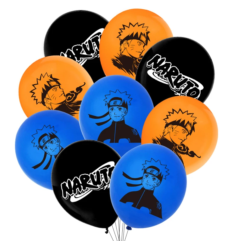 Anime Narutoed Theme Latex Balloons Set for Children Birthday Party Supplies Baby Shower Decoration