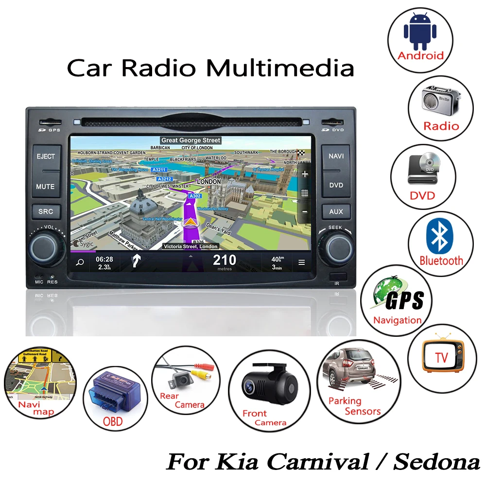 Liandlee для Kia Carnival/Sedona 2006 ~ 2014 Android автомобильный Радио CD DVD плеер GPS Navi навигация