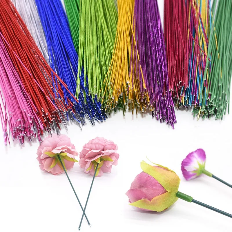 25 шт./лот 80 см искусственный цветочный стебель тонкая железная проволока