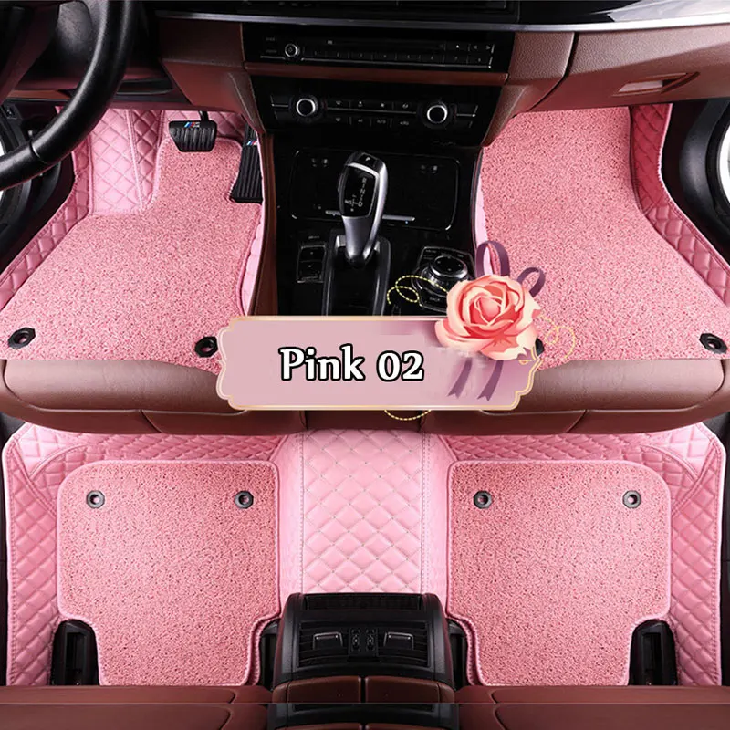 Custom fit car floor mats for Mitsubishi Lancer Galant ASX Pajero sport V73 V93 3D styling color Pink carpeted liner | Автомобили и