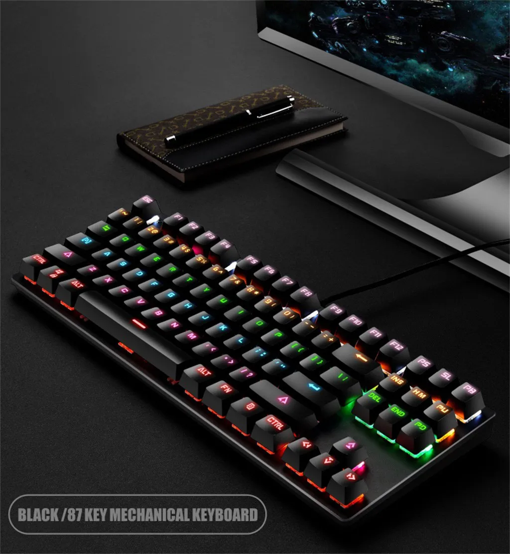 

K550 Mechanical USB Keyboard Colorful LED Illuminated Backlit Gaming Keyboard Desktop Office Entertainment For Laptop Pc Gamer