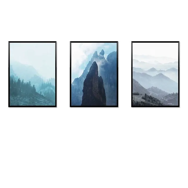 Скандинавский стиль картина маслом пейзаж постер печать украшения для офиса