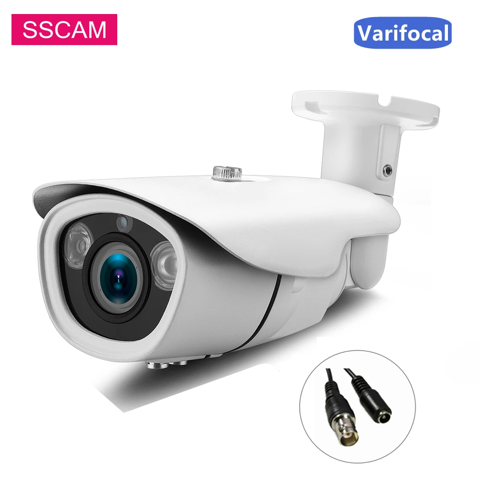 

AHD Bullet Security 2MP 5MP Outdoor 2Pcs IR Leds High Resolution 4xZoom Manual Waterproof Analog CCTV Camera with OSD Cable