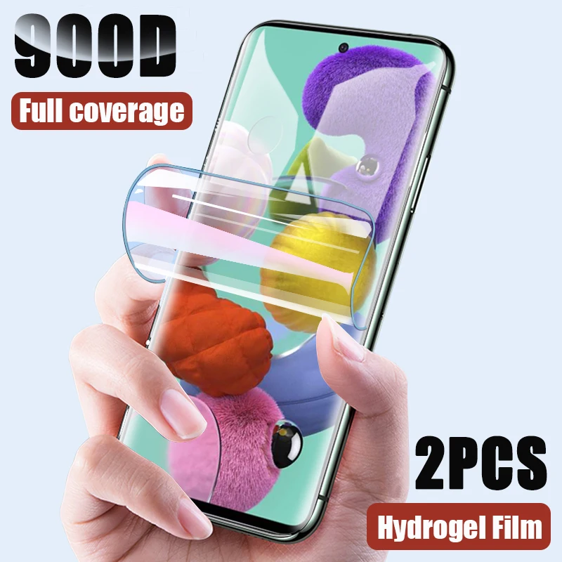 900D Защита экрана для Samsung Galaxy A51 A71 S10 S9 S8 Plus полное покрытие мягкая пленка Note 10 9 8 A60