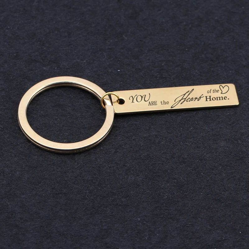 Ручная штамповка вы сердце дома брелок из нержавеющей стали для мужа подарок