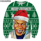 Модная Крутая толстовка с капюшоном для мужчин и женщин, Рождественская шапка, Майк Тайсон, худи с 3D принтом, свитшоты, Повседневная Уличная одежда в стиле Харадзюку, топы