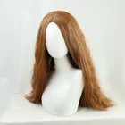 Парик Scarlet Witch Vision Wanda Maximoff, парик для косплея, длинные коричневые парики с мелким разрезом, термостойкие парики + шапочка для парика