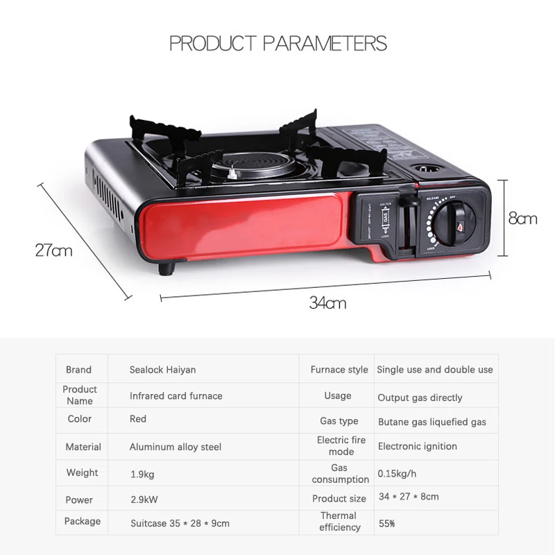 

Outdoor Charbroiler Stove Cooker Cookware Gas Burners for Camping Picnic Cookout BBQ Grill Cooking Furnace for Home Camping