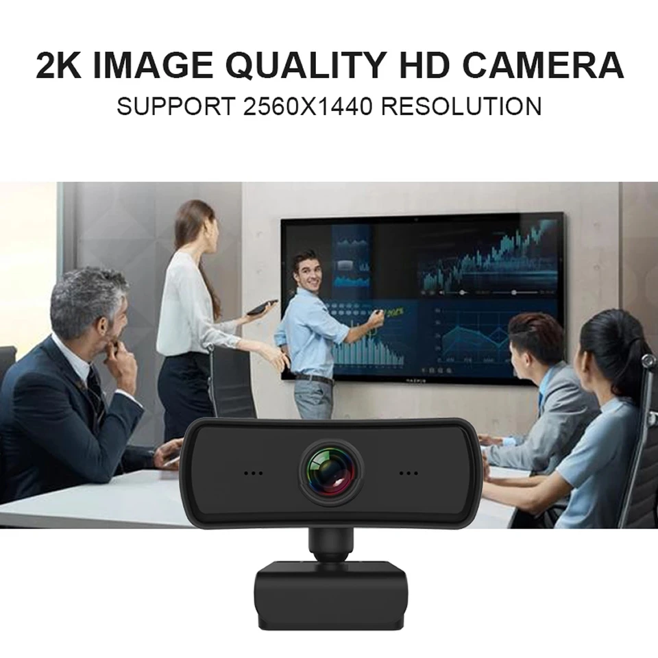 2K 1080P Webcam HD Computer PC WebCamera With Microphone Rotatable Cameras For Live Broadcast Video Calling Conference Work | Компьютеры и