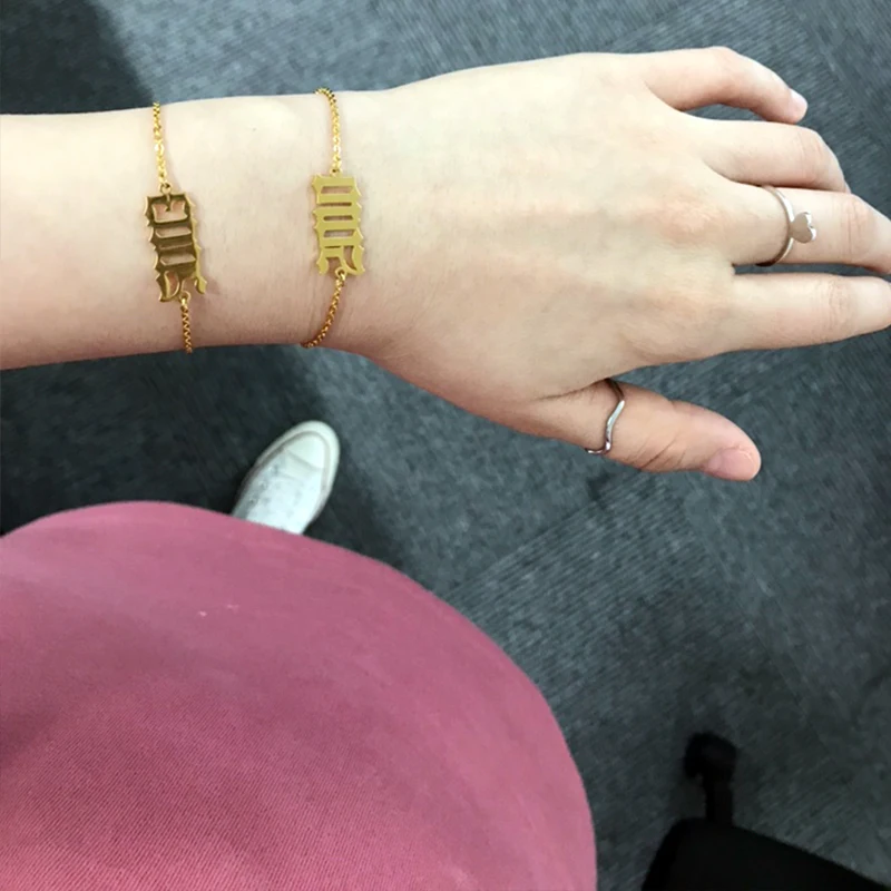 Stainless Steel Old Englih Bracelet Jewelry Number Year 1995 1999 1996 Men Maxi Colar | Украшения и аксессуары