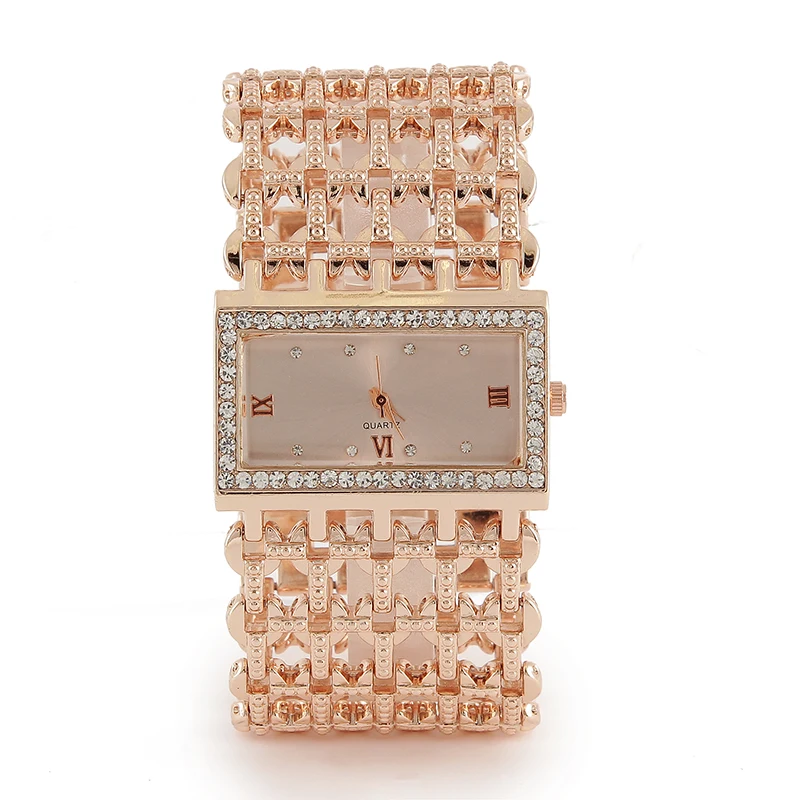 Часы наручные женские с браслетом модные роскошные золотистые ремешком |