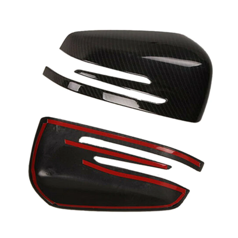 Carbon Fiber Side Rear View Mirror Cover Trim 2Psc for Mercedes Benz a CLA GLA GLK Class W176 W117 X156 X204