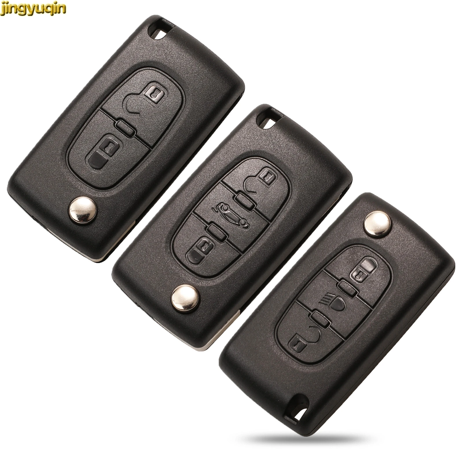 jingyuqin флип ключа автомобиля Shell CE0536 / CE0523 Для Citroen C4 C5 C8 Xsara Picasso Berlingo Peugeot 307 607 807 Partner