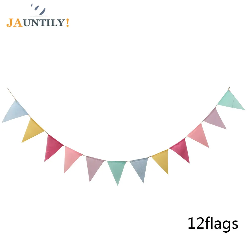 

Linen 6-color Pennant Wedding Decoration Party Pull Flag Flags Hemp Flags Happy Birthday Banner Mexican Party Decorations