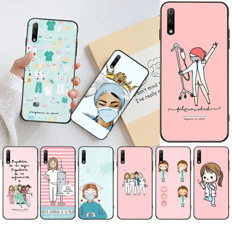 

Spain Cartoon Medicine Doctor Nurse fashion Custom Photo Soft Phone Case for Huawei Honor 30 20 10 9 8 8x 8c v30 Lite view pro